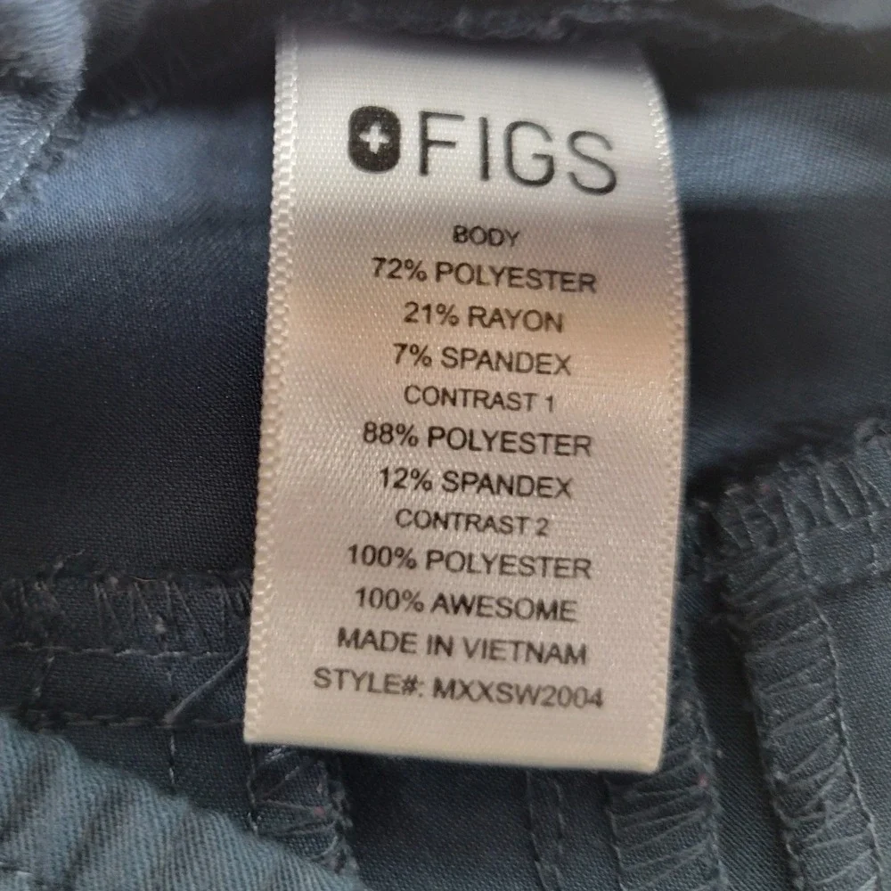 FIGS Technical Collection Zamorra Scrub Joggers Blue MXXSW2004 Mens Small